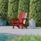 Flash Furniture Red Adirondack Patio Chairs with Cupholder, 2PK 2-LE-HMP-1045-10-RD-GG - alternate 3